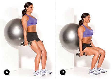 **Wall Squats with a Ball**